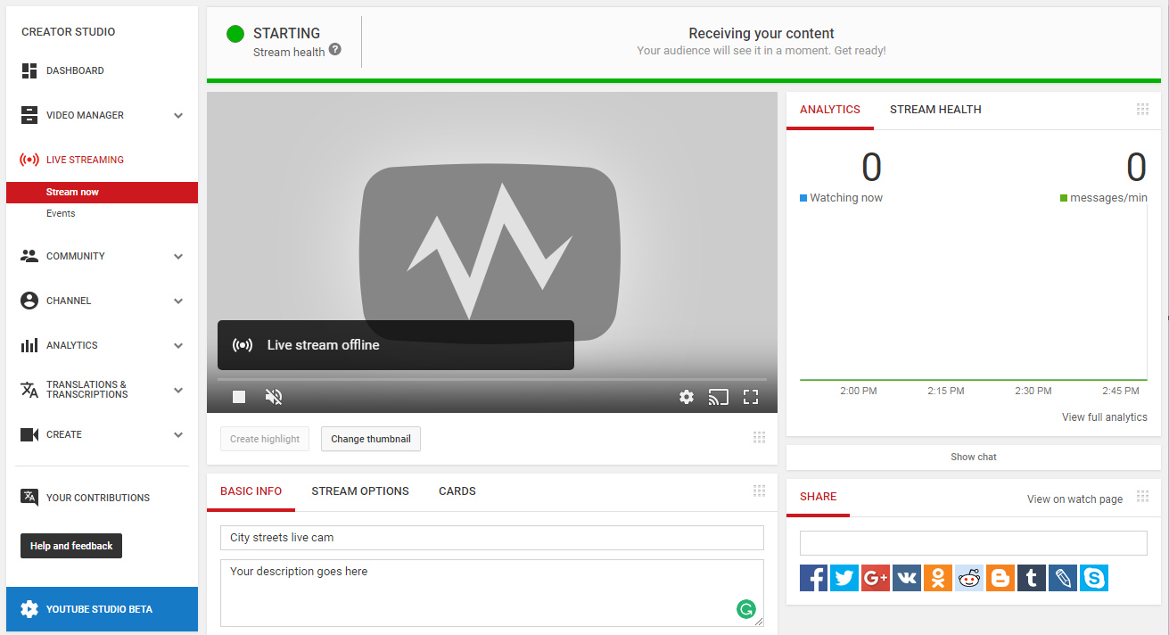 Stream Your Video Live On Youtube In Focus Luxriot