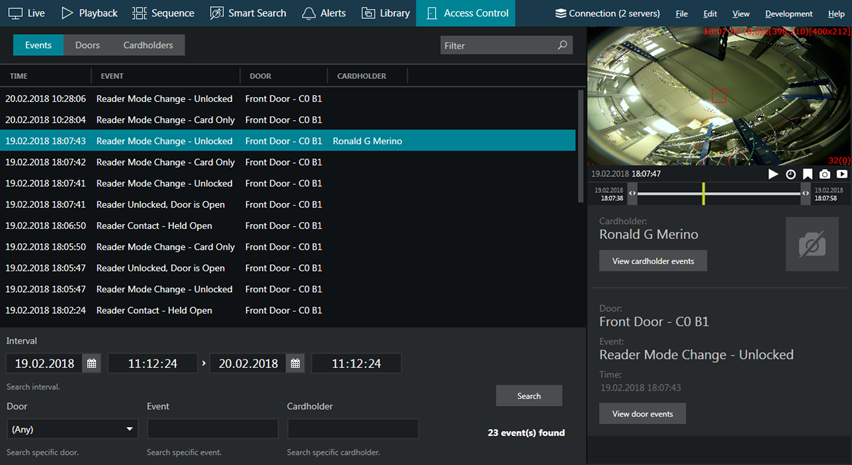 ac monitor - Integrating with Access Control