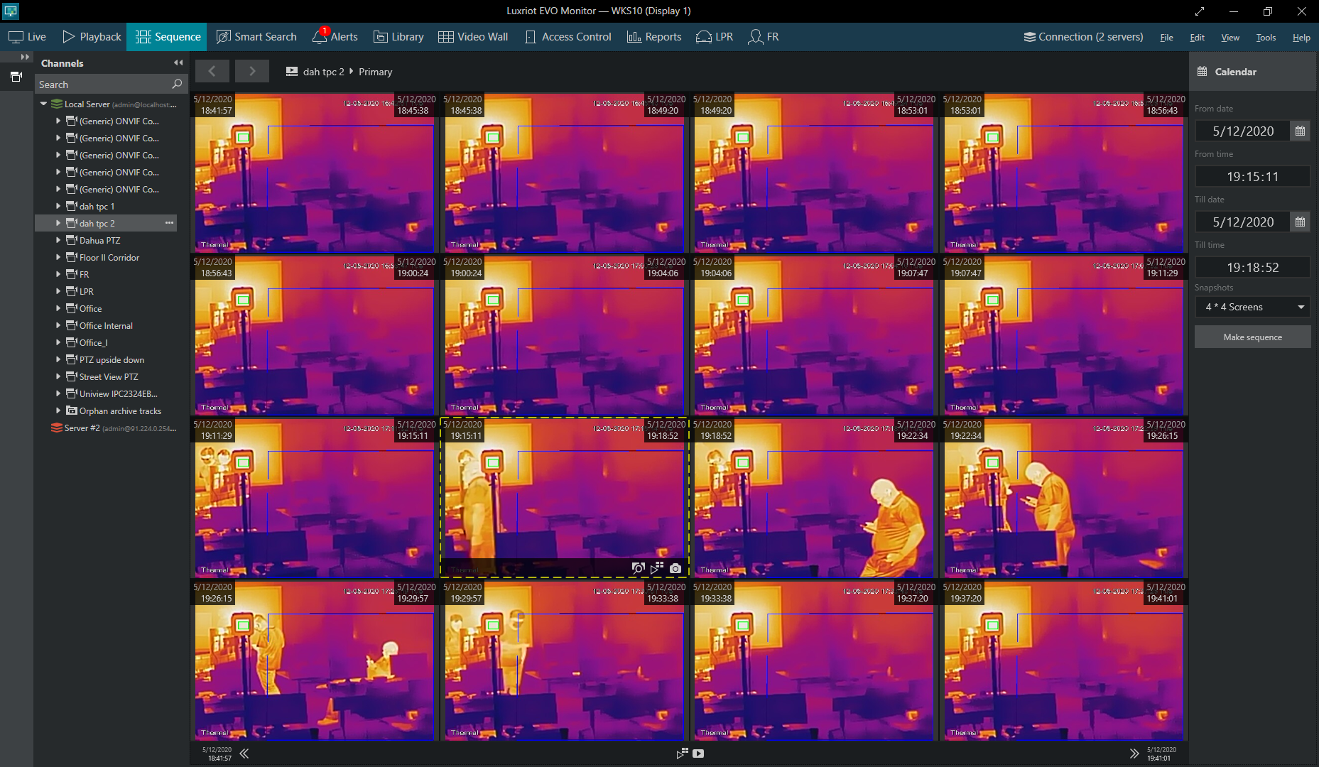 Thermal streams are available for sequencing in Evo Monitor